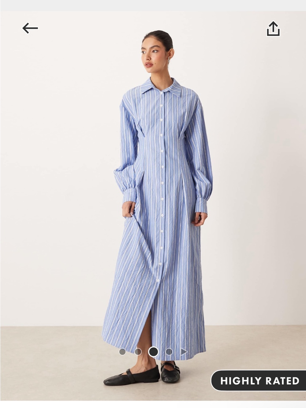 asos striped maxi shirt dress